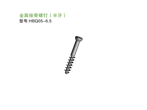 HBQ05-6.5  金属接骨螺钉（半牙）